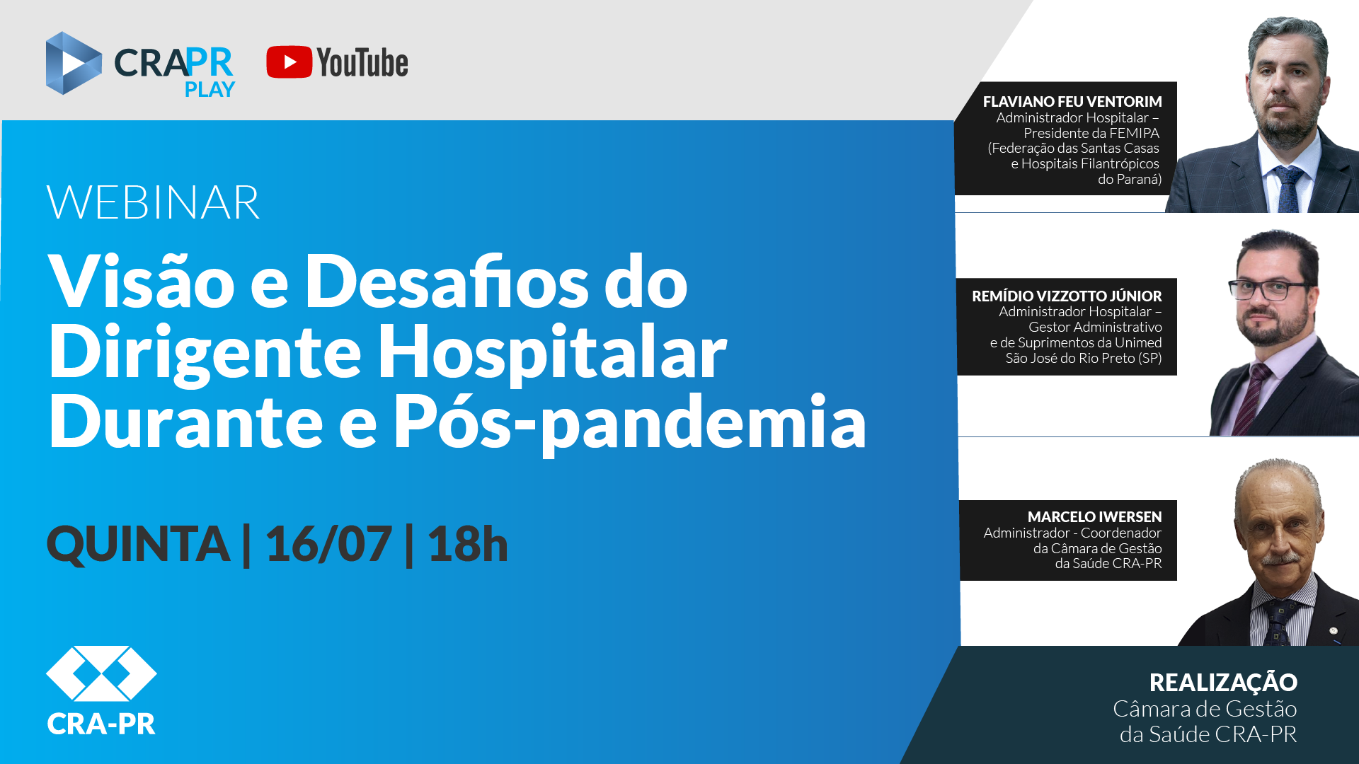 Read more about the article Webinar:  Visão e Desafios do Dirigente Hospitalar Durante e Pós-pandemia