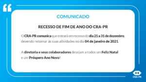 Read more about the article Recesso de fim de ano do CRA-PR