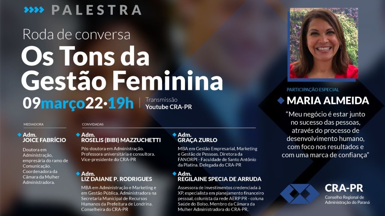 Read more about the article Palestra – Os Tons da Gestão Feminina (YouTube CRA-PR)