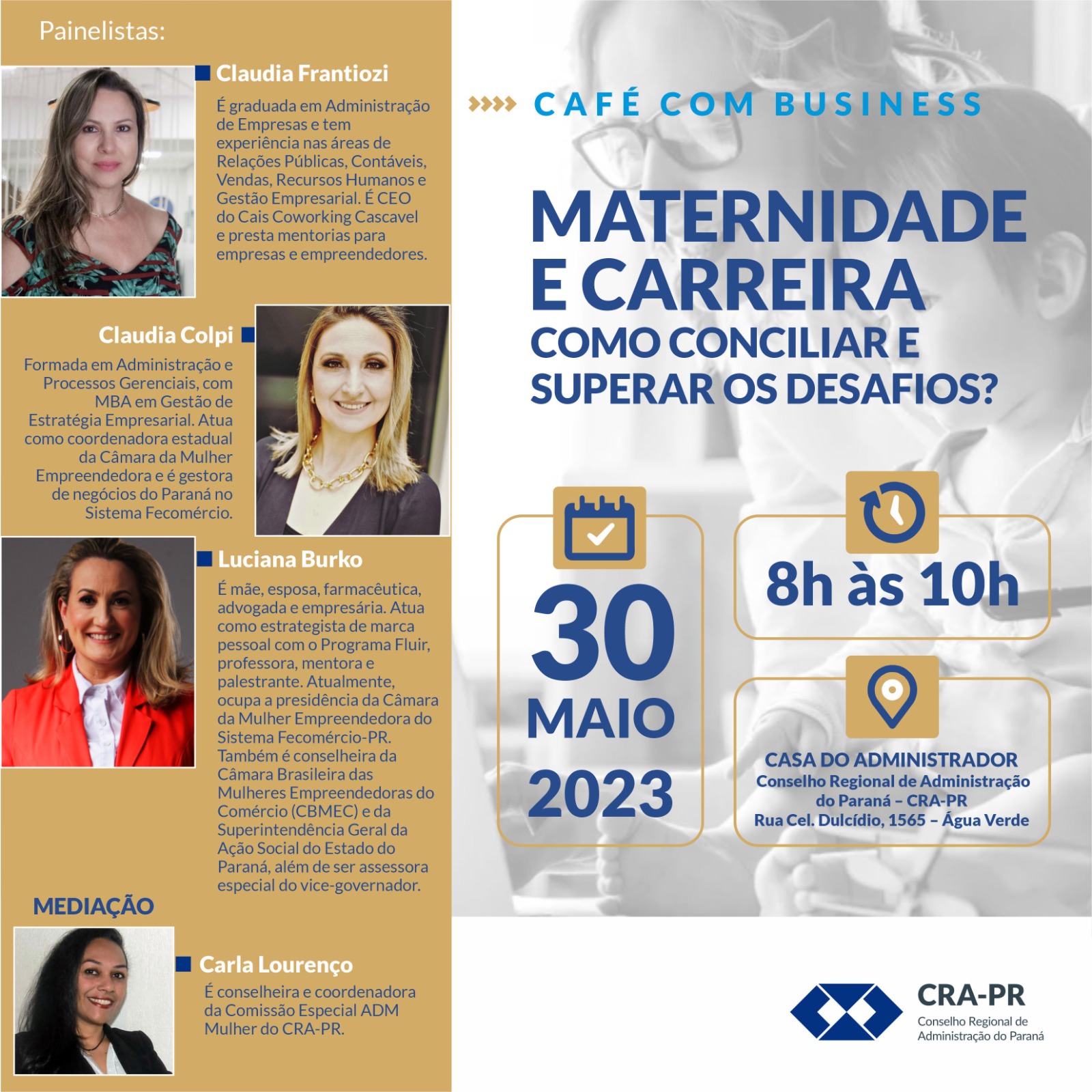 Read more about the article Café com Business – Maternidade e Carreira: como conciliar e superar os desafios?
