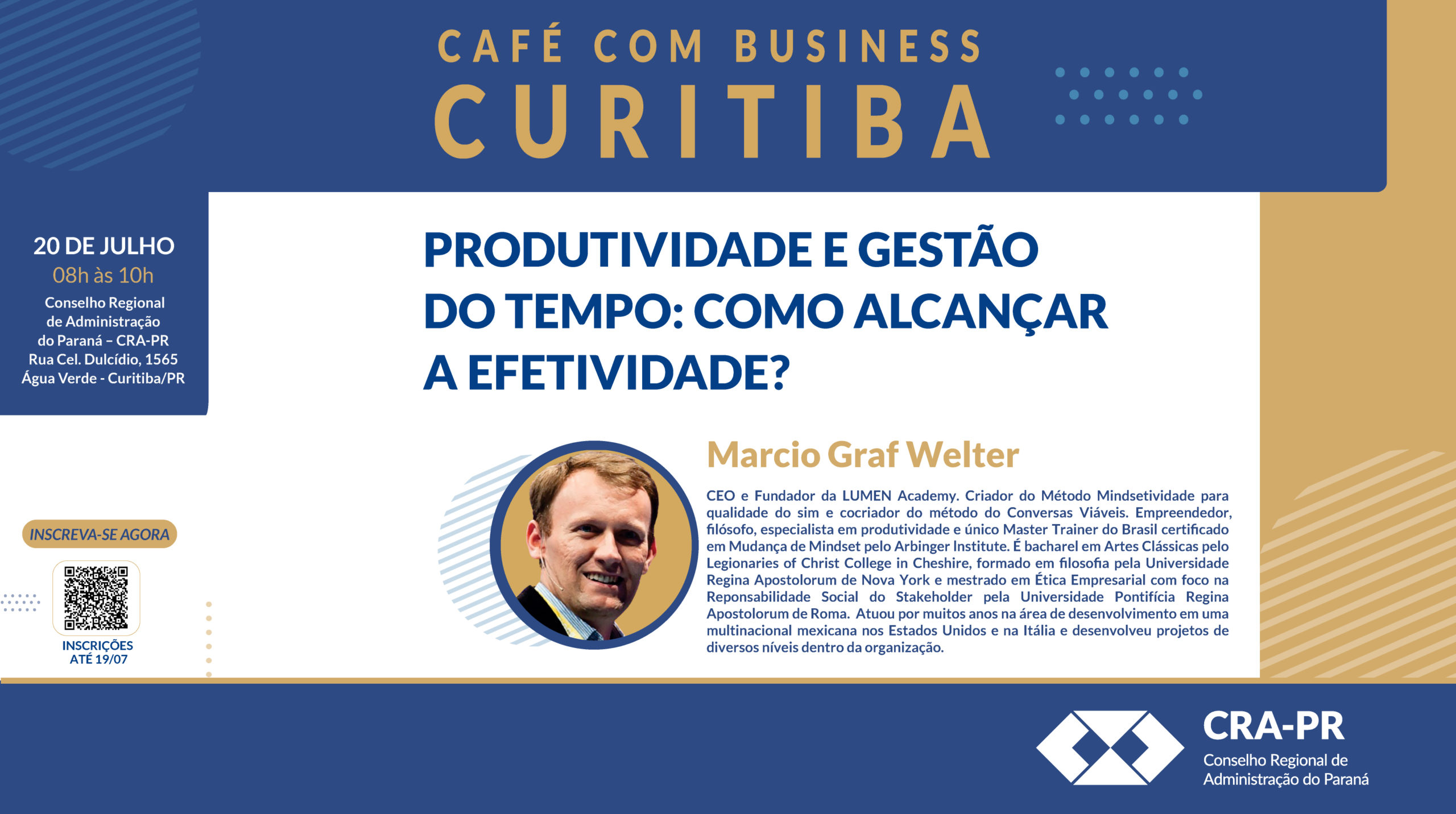 Read more about the article CAFÉ COM BUSINESS – Produtividade e Gestão do Tempo: Como alcançar a efetividade