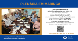 Read more about the article REGISTRADO, PARTICIPE DA PLENÁRIA DE MARINGÁ
